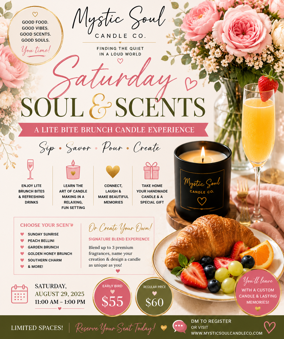 CANDLE PARTY BRUNCH-- DATE: SATURDAY, AUGUST 29th, 11:00AM- 1:00PM